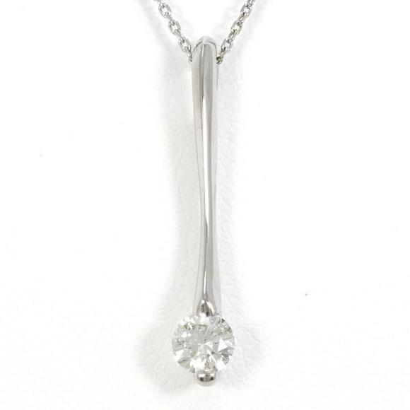 LuxUness K18 White Gold Diamond Necklace Metal Necklace in Excellent Condition - Picture 1 of 7